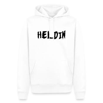 Heldin - Männer Premium Bio Hoodie - Weiß - Vorne - Nico (187cm)