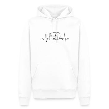Herzschlag Camping - Männer Premium Bio Hoodie - Weiß - Vorne - Nico (187cm)