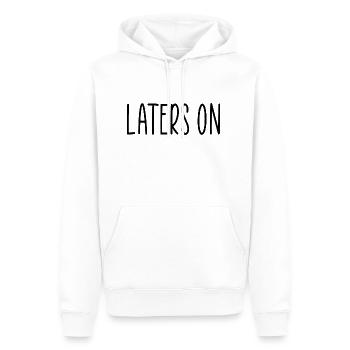 Plus tard, les hommes jay citation drôle - Sweat à capuche Premium bio Homme - blanc - Devant - Nico (187cm)