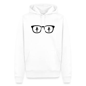 Sunglasses and Fitness - - Men’s Premium Organic Hoodie - white - Front - Nico (187cm)