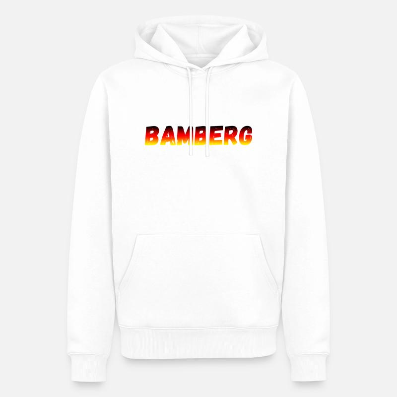 Bamberg - Männer Premium Bio Hoodie - Weiß