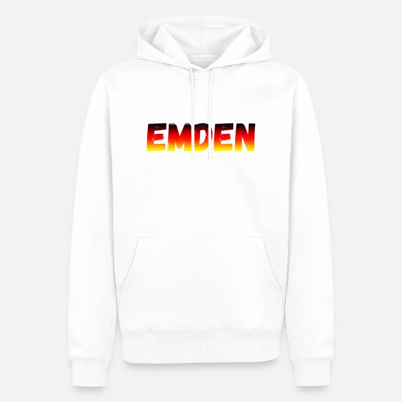 Emden - Männer Premium Bio Hoodie - Weiß