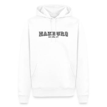 Hambourg - Sweat à capuche Premium bio Homme - blanc - Devant - Nico (187cm)