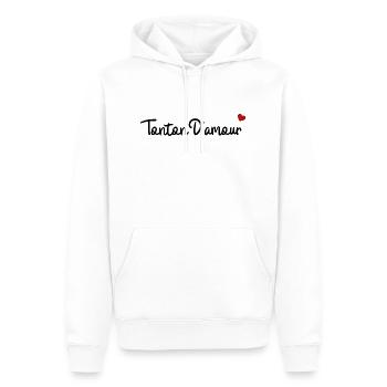 Tonton d'amour - Sweat à capuche Premium bio Homme - blanc - Devant - Nico (187cm)