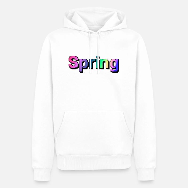 Source - Sweat à capuche Premium bio Homme - blanc