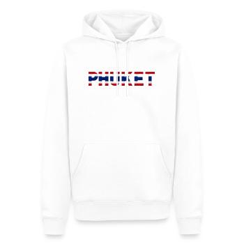 Phuket Thailand Flagge T-Shirt minimalistisch - Männer Premium Bio Hoodie - Weiß - Vorne - Nico (187cm)