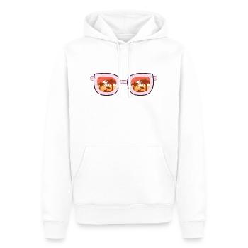 lunettes de soleil - Sweat à capuche Premium bio Homme - blanc - Devant - Nico (187cm)