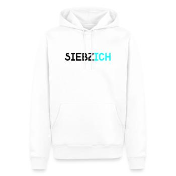 siebzich - Sweat à capuche Premium bio Homme - blanc - Devant - Nico (187cm)