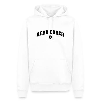 Entraîneur - Sweat à capuche Premium bio Homme - blanc - Devant - Nico (187cm)