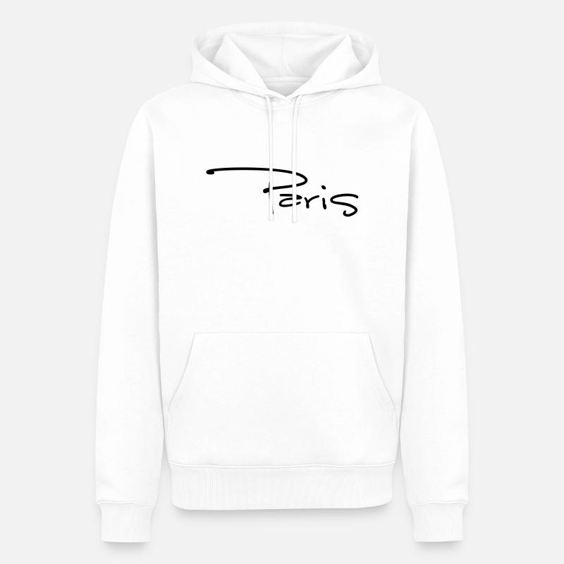 paris1 - Männer Premium Bio Hoodie - Weiß