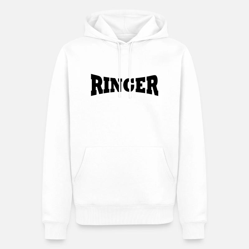lettrage de la sonnerie - Sweat à capuche Premium bio Homme - blanc