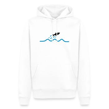 flying_fish - Männer Premium Bio Hoodie - Weiß - Vorne - Nico (187cm)