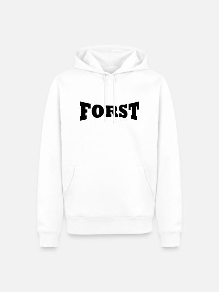 Forst Schriftzug - Männer Premium Bio Hoodie - Weiß