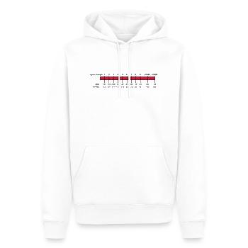 S-Meter - Männer Premium Bio Hoodie - Weiß - Vorne - Nico (187cm)