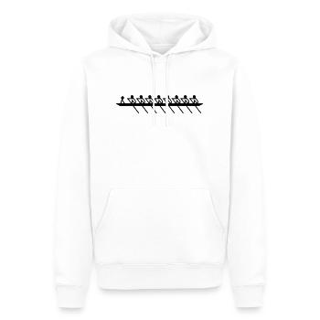 Aviron - Double arrière (x +) avec barreur - Sweat à capuche Premium bio Homme - blanc - Devant - Nico (187cm)