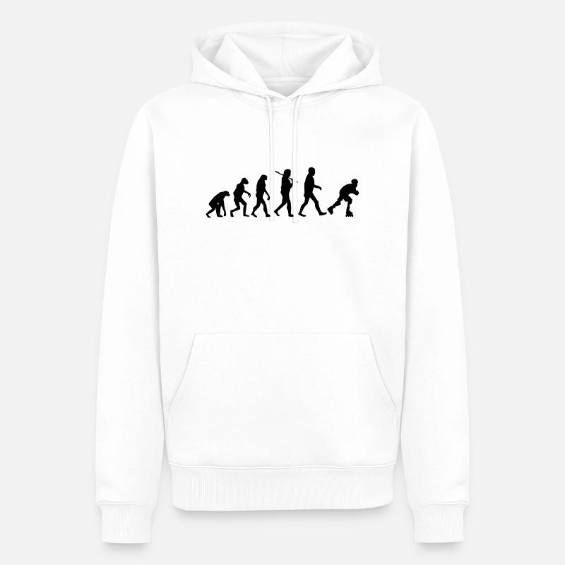 evolution rollerblades - Men’s Premium Organic Hoodie - white