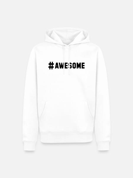 # awesome - Männer Premium Bio Hoodie - Weiß