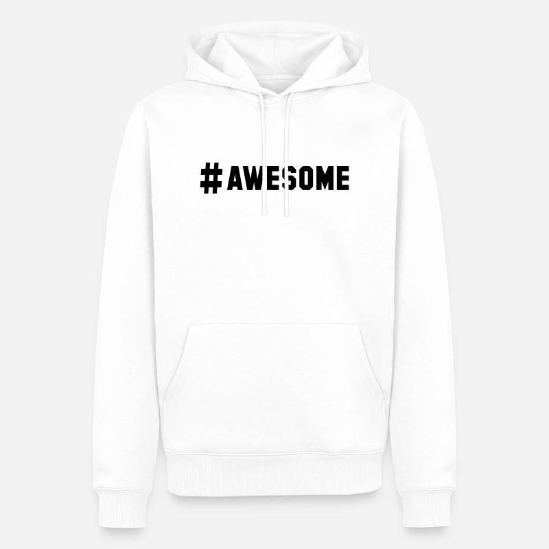 # awesome - Männer Premium Bio Hoodie - Weiß