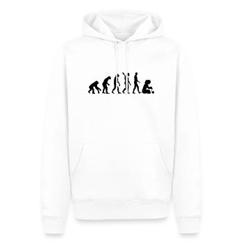 Stricken - Männer Premium Bio Hoodie - Weiß - Vorne - Nico (187cm)