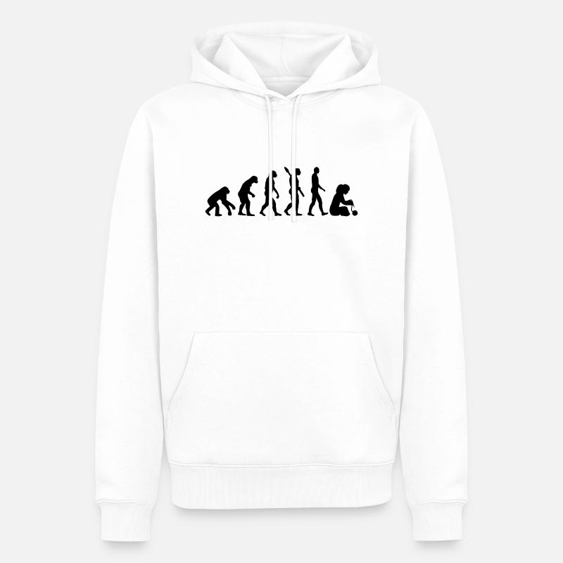 Evolution Tricoter - Sweat à capuche Premium bio Homme - blanc