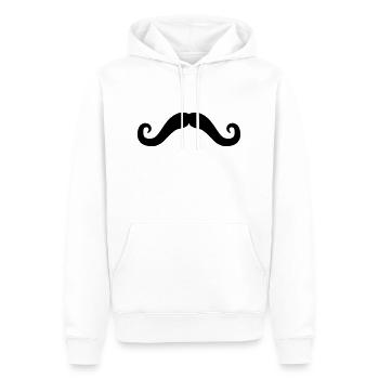 bart locken gesicht haare sir mustache schnurrbart - Männer Premium Bio Hoodie - Weiß - Vorne - Nico (187cm)