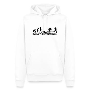 Triathlon - Männer Premium Bio Hoodie - Weiß - Vorne - Nico (187cm)