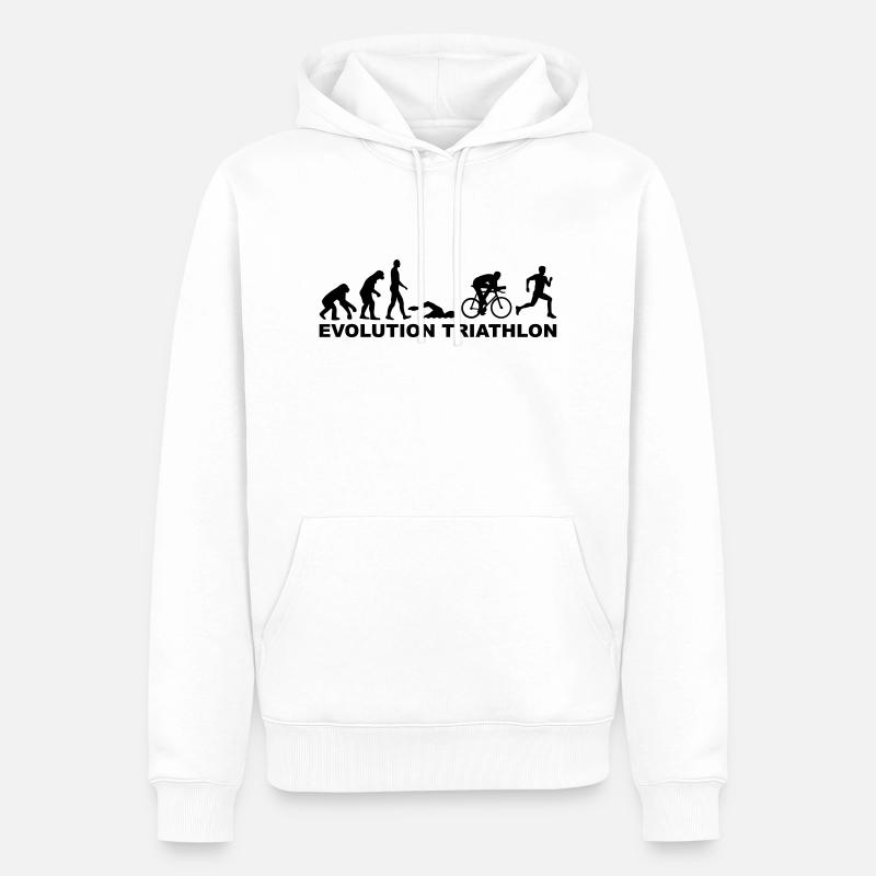 Evolution Triathlon - Sweat à capuche Premium bio Homme - blanc