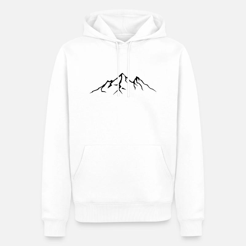 berge - Männer Premium Bio Hoodie - Weiß