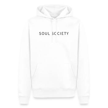 SOUL SOCIETY - Sweat à capuche Premium bio Homme - blanc - Devant - Nico (187cm)