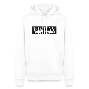 Vision Design - Männer Premium Bio Hoodie - Weiß - Vorne - Nico (187cm)