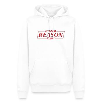 Be your own Reason to Smile - Inspiration - Men’s Premium Organic Hoodie - white - Front - Nico (187cm)