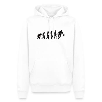 Handball Club de handball Joueur de handball Joueur de handball - Sweat à capuche Premium bio Homme - blanc - Devant - Nico (187cm)