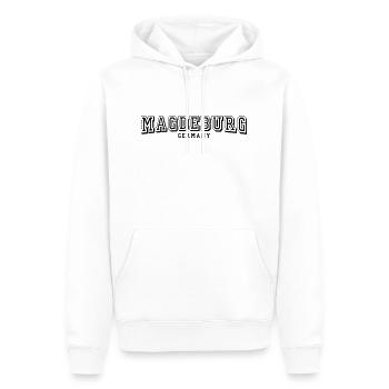Magdebourg - Sweat à capuche Premium bio Homme - blanc - Devant - Nico (187cm)