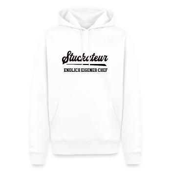 Stuckateur Endlich Chef Unternehmer Selbstständig - Männer Premium Bio Hoodie - Weiß - Vorne - Nico (187cm)