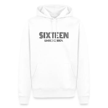 Sixteen 16. Geburtstag - Männer Premium Bio Hoodie - Weiß - Vorne - Nico (187cm)