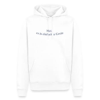 Einfach a Greiz - Männer Premium Bio Hoodie - Weiß - Vorne - Nico (187cm)