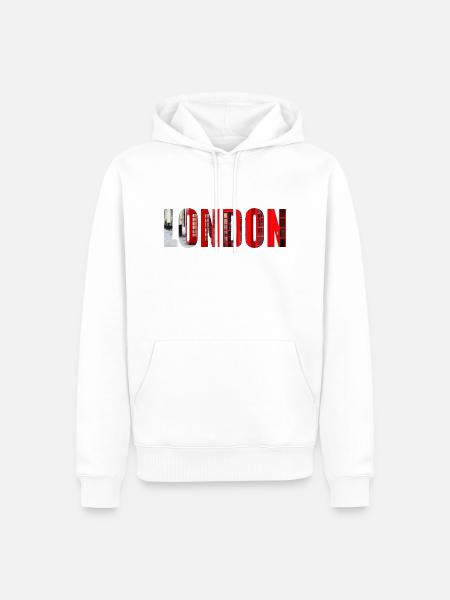 London - Men’s Premium Organic Hoodie - white