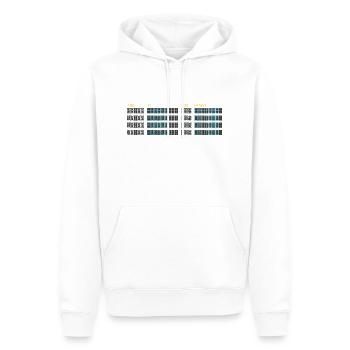 Hustle & Humble - Men’s Premium Organic Hoodie - white - Front - Nico (187cm)