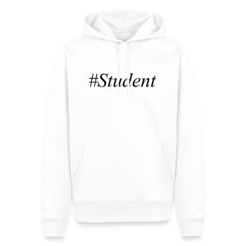 #Student Logo Schwarz - Männer Premium Bio Hoodie - Weiß - Vorne - Nico (187cm)