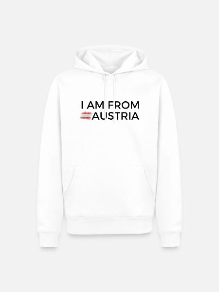 I am from Austria T Shirt - Männer Premium Bio Hoodie - Weiß