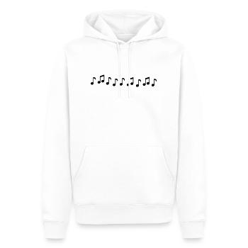 Musical Notes - Men’s Premium Organic Hoodie - white - Front - Nico (187cm)