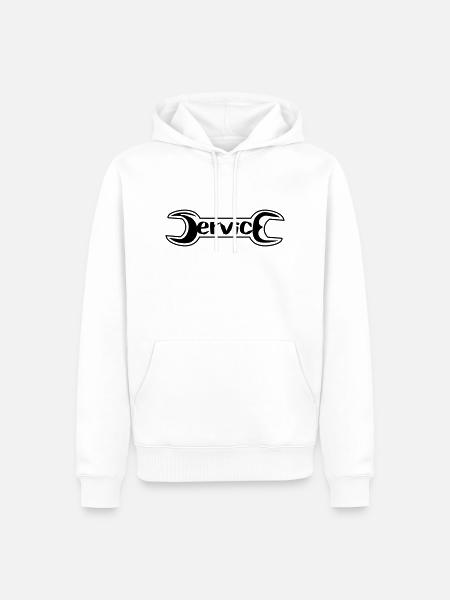 service - Männer Premium Bio Hoodie - Weiß