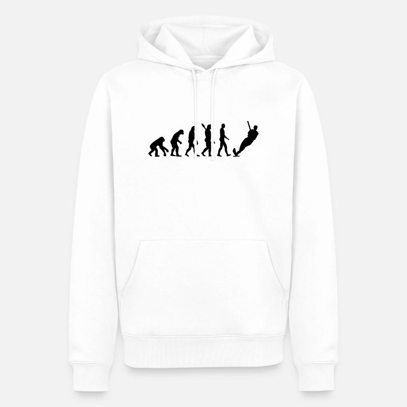 Évolution Ski nautique - Sweat à capuche Premium bio Homme - blanc
