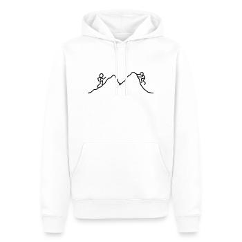 Stick Figure climbers - Men’s Premium Organic Hoodie - white - Front - Nico (187cm)