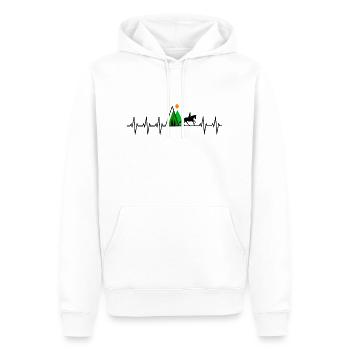 Reiten Herzschlag Pferd Reiter Natur - Männer Premium Bio Hoodie - Weiß - Vorne - Nico (187cm)