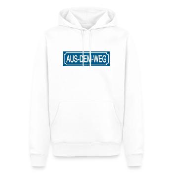 Aus-dem-Weg - Humor-Satire-Lustige Sprüche - Männer Premium Bio Hoodie - Weiß - Vorne - Nico (187cm)