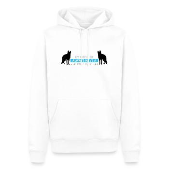 Design Deutscher Schäferhund Polizei Design - Männer Premium Bio Hoodie - Weiß - Vorne - Nico (187cm)