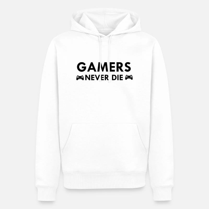 Jeu PC de jeu - Sweat à capuche Premium bio Homme - blanc