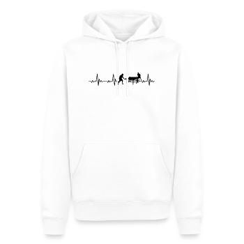 Tischtennis Herzschlag Tischtennisspieler - Männer Premium Bio Hoodie - Weiß - Vorne - Nico (187cm)