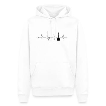 Fléchettes Battement de cœur - Sweat à capuche Premium bio Homme - blanc - Devant - Nico (187cm)